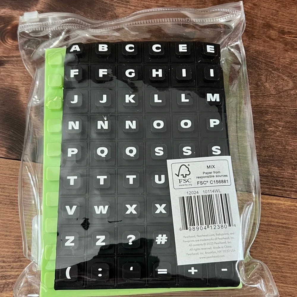 Little Pear by Pearhead Letterboard Journal Lime Green 100 Lined Pages 70 Tiles